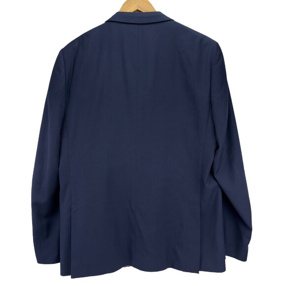 SOUL OF LONDON 2 Piece Slim Fit Dark Blue Suit Size Pants 37R Blazer 44R - Picture 3 of 11